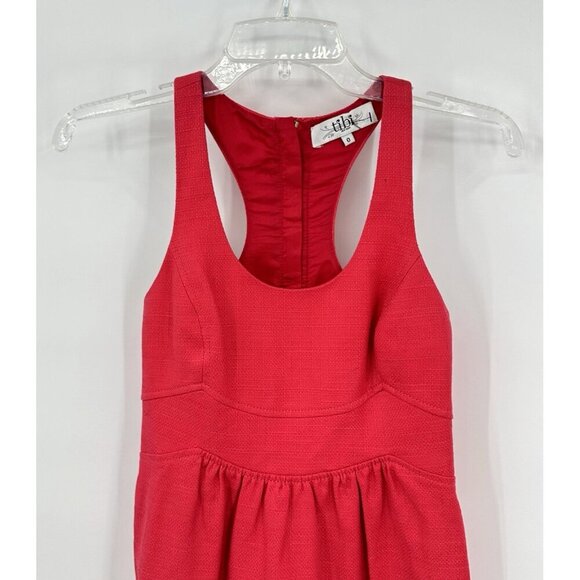 TIBI dress sundress casual 100% cotton racerback sporty sleeveless red XS 0 - Picture 2 of 7